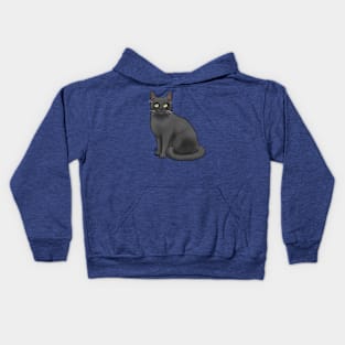 Burmese Cat - Black Kids Hoodie